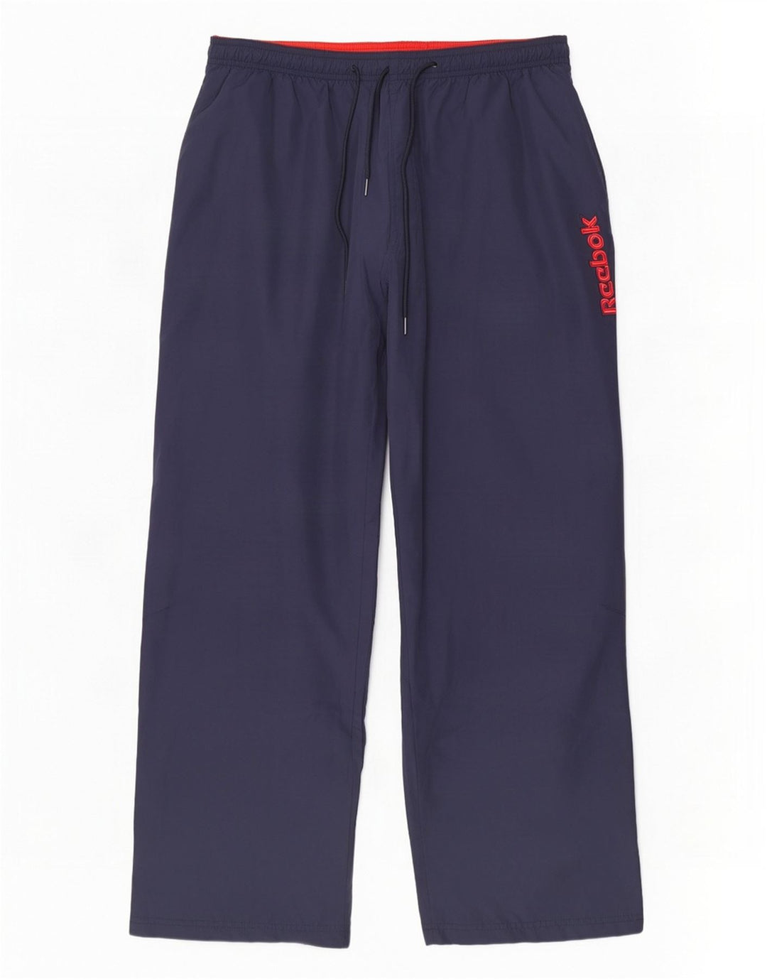 Męskie spodnie dresowe Reebok Graphic, duże, granatowe, z blokami kolorów