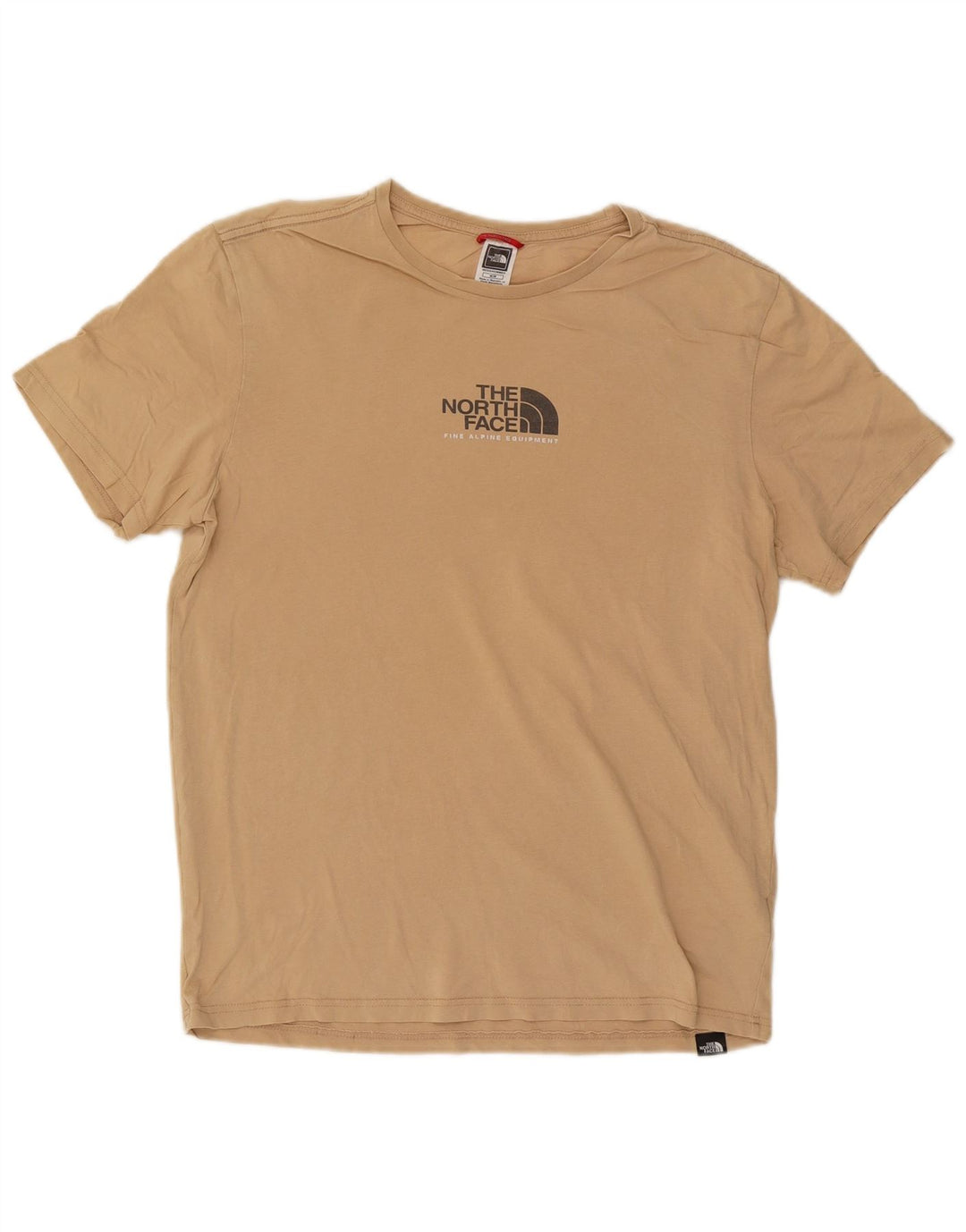 Męski T-shirt z grafiką The North Face, średnio beżowy, bawełniany