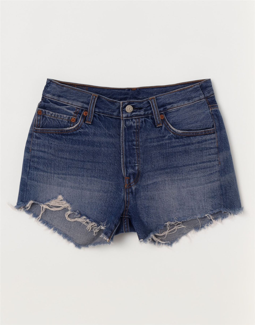 Damskie spodenki jeansowe Levi's 501 W28 Średnioniebieskie bawełniane