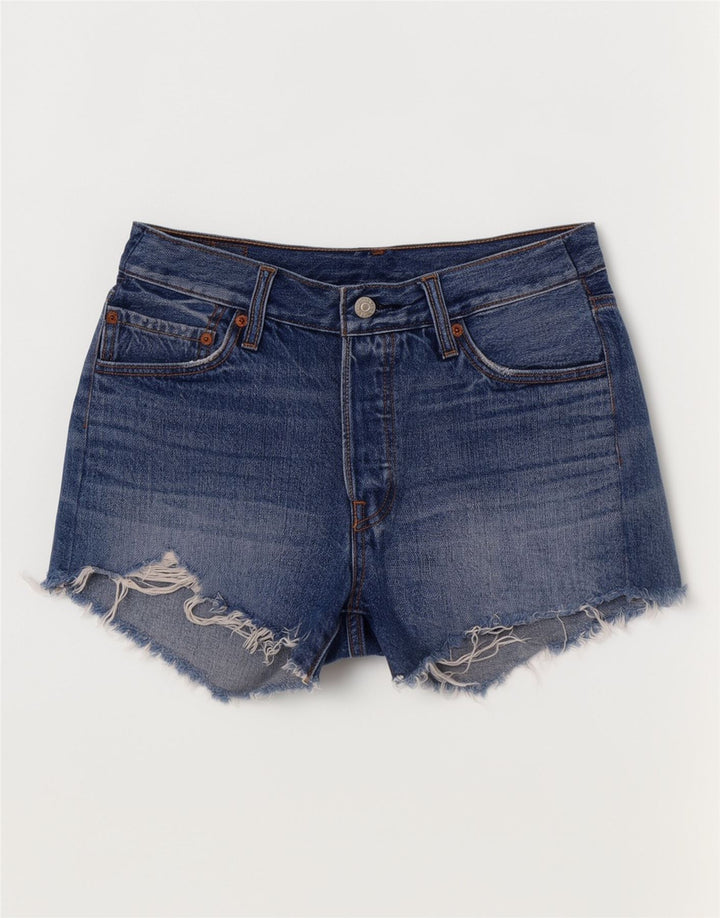 Damskie spodenki jeansowe Levi's 501 W28 Średnioniebieskie bawełniane