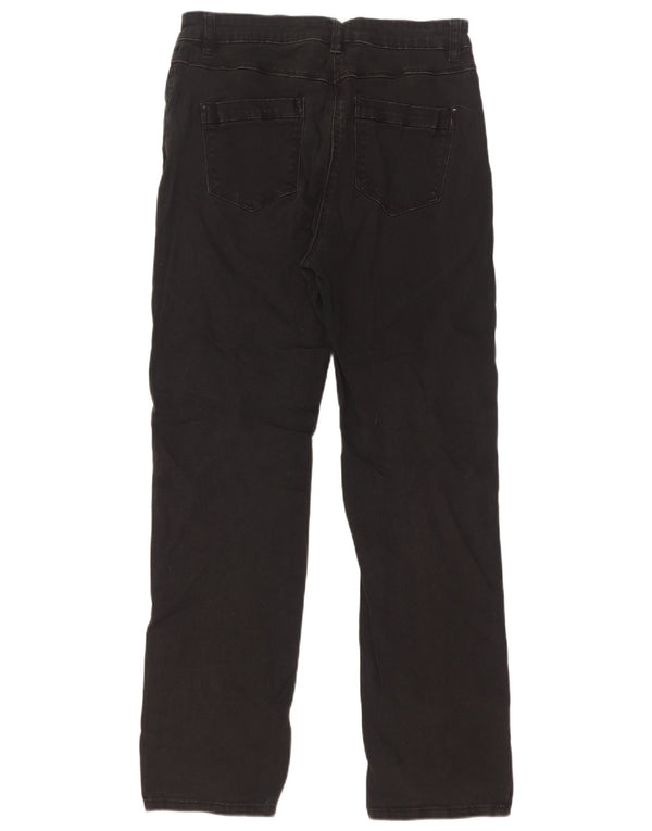 M&Co Womens High Waist Straight Jeans UK 12 Medium W30 L30 Black