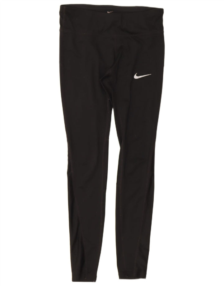 Damskie legginsy Nike Dri Fit UK 8, małe, czarne, poliestrowe