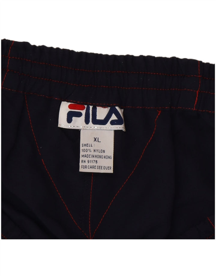 Męskie spodenki sportowe Fila XL, granatowe, nylonowe