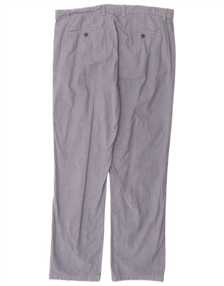 Męskie proste spodnie chino CALVIN KLEIN W34 L32 niebieskie