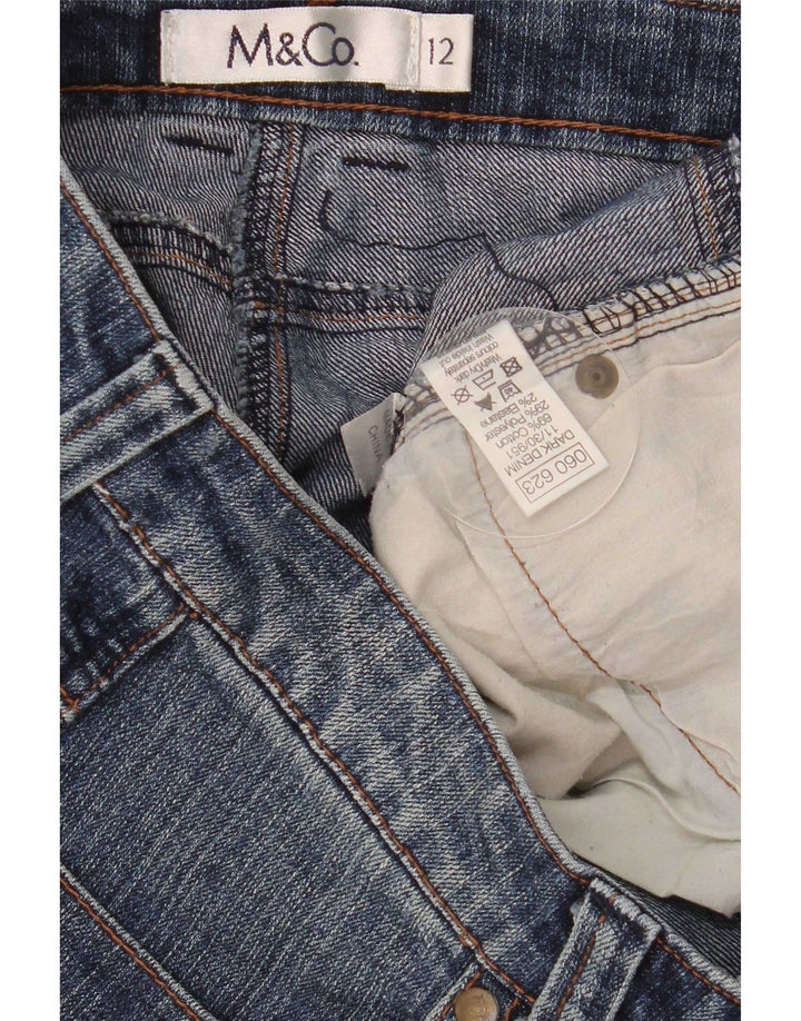 Damskie spodenki jeansowe M&Co UK 12 Medium W32 Niebieskie bawełniane