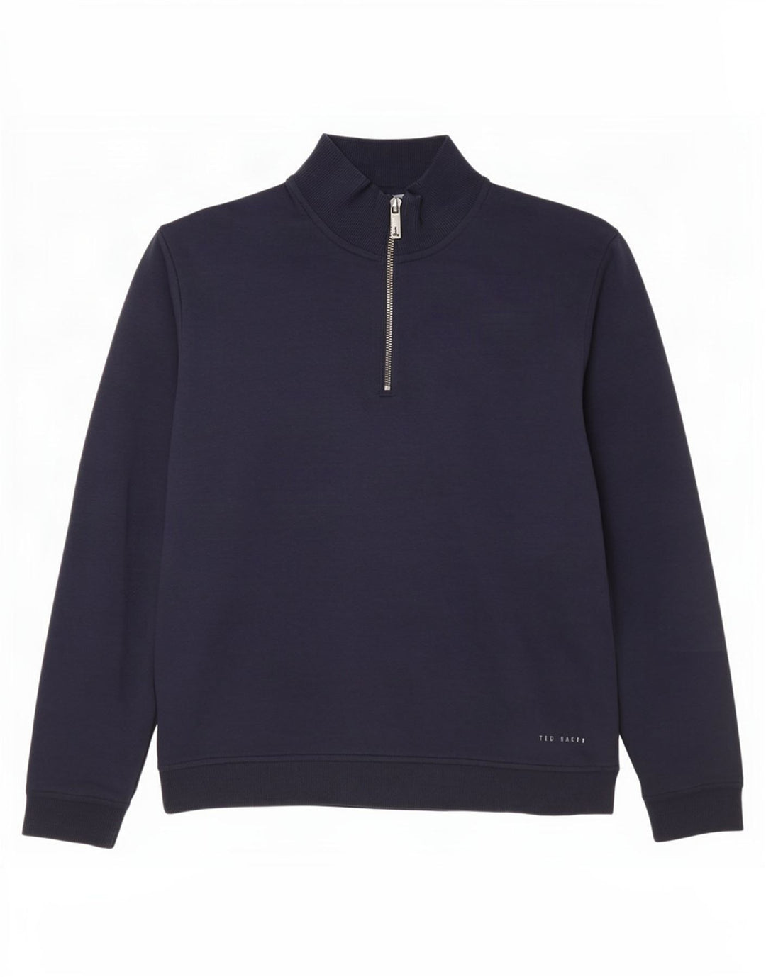 Męski sweter Ted Baker z zamkiem błyskawicznym, rozmiar 3, średni, granatowy, bawełniany