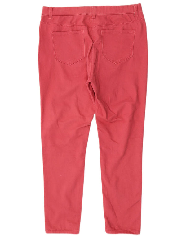 Spodnie damskie M&Co Skinny Casual UK 14 Large W32 L27 Różowa bawełna