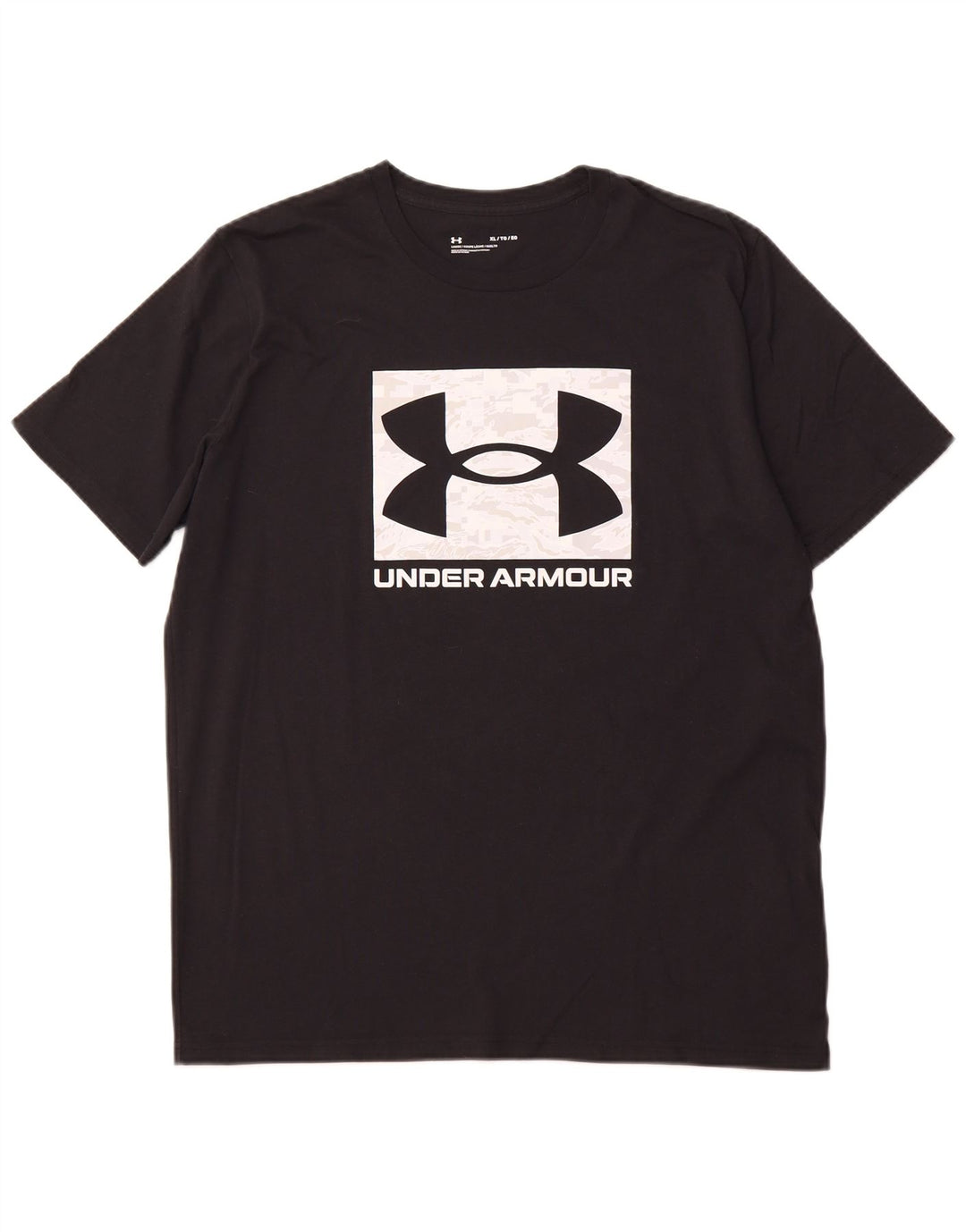 Męska koszulka z grafiką UNDER ARMOUR XL, czarna, bawełniana