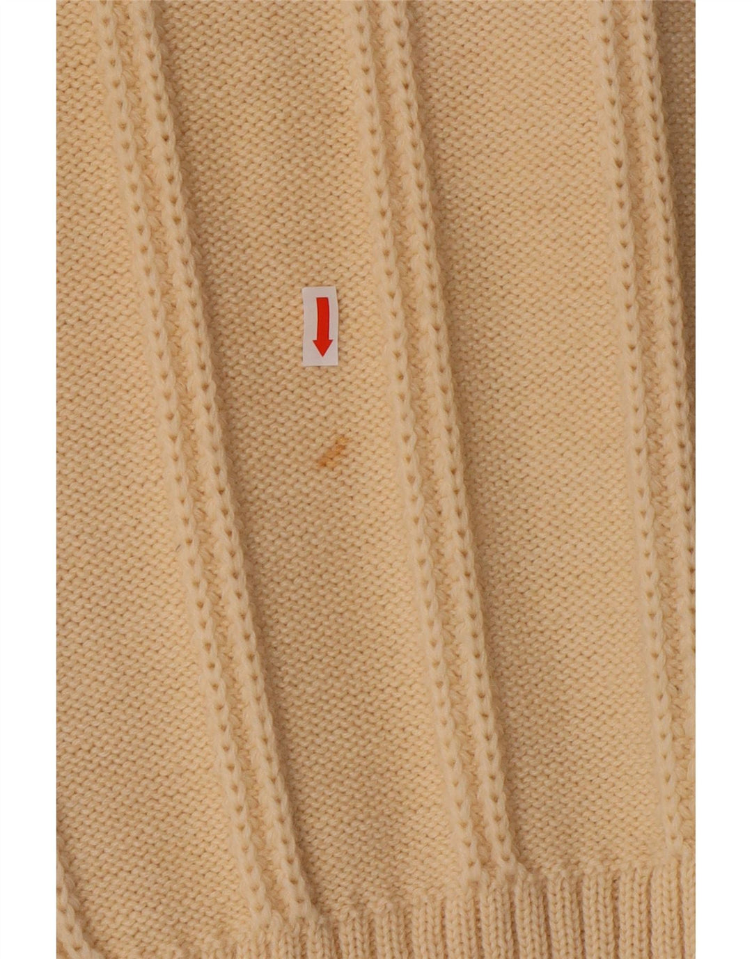 Sweter damski w stylu vintage, UK 12, średni, biała wełna