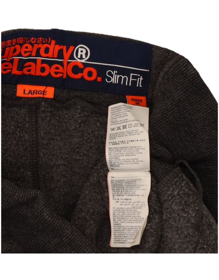 Damskie spodnie dresowe SUPERDRY Slim Fit Joggers UK 14, duże, szare