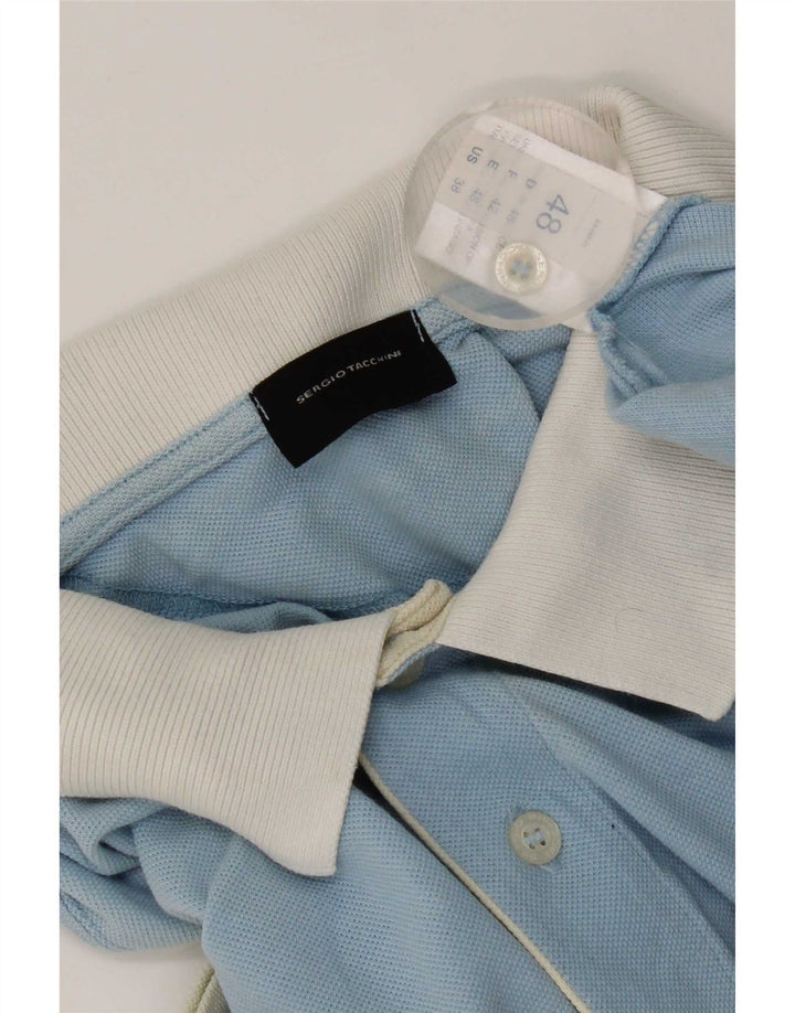 Męska koszulka polo Sergio Tacchini IT 48, bawełniana w kolorze średnioniebieskim