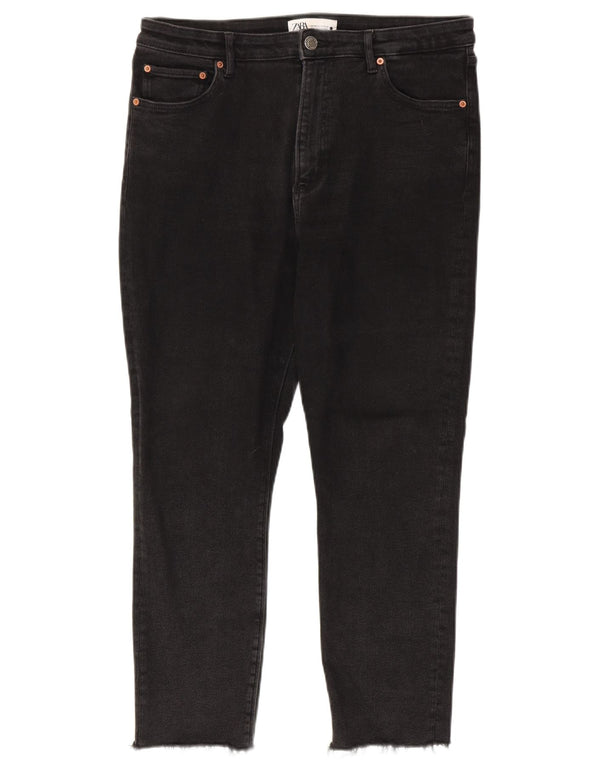Damskie jeansy Zara Crop Skinny EU 44 XL W34 L26 Czarne
