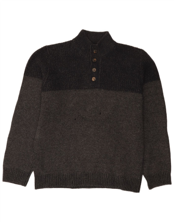 Męski sweter zapinany na guziki Massimo Dutti XL, szary, nakrapiany
