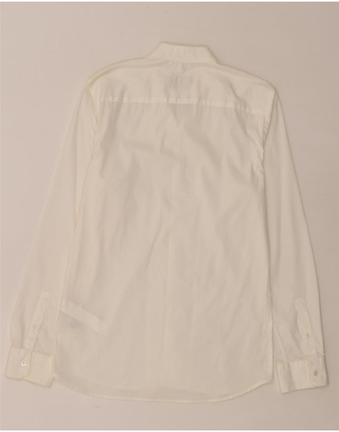 Koszula męska ZARA Super Slim Fit, średnia, biała, bawełniana
