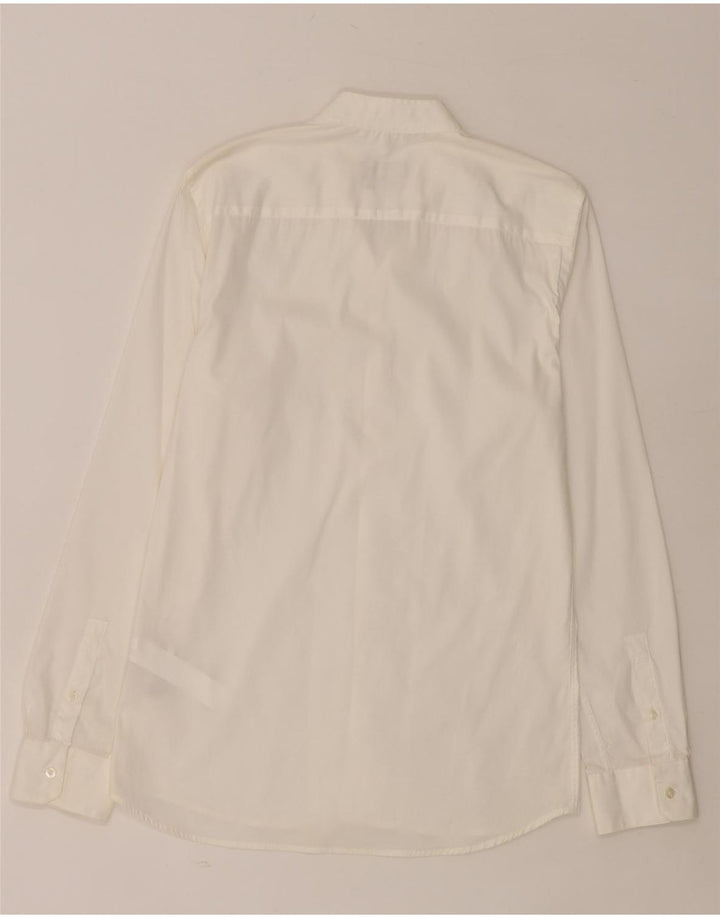 Koszula męska ZARA Super Slim Fit, średnia, biała, bawełniana