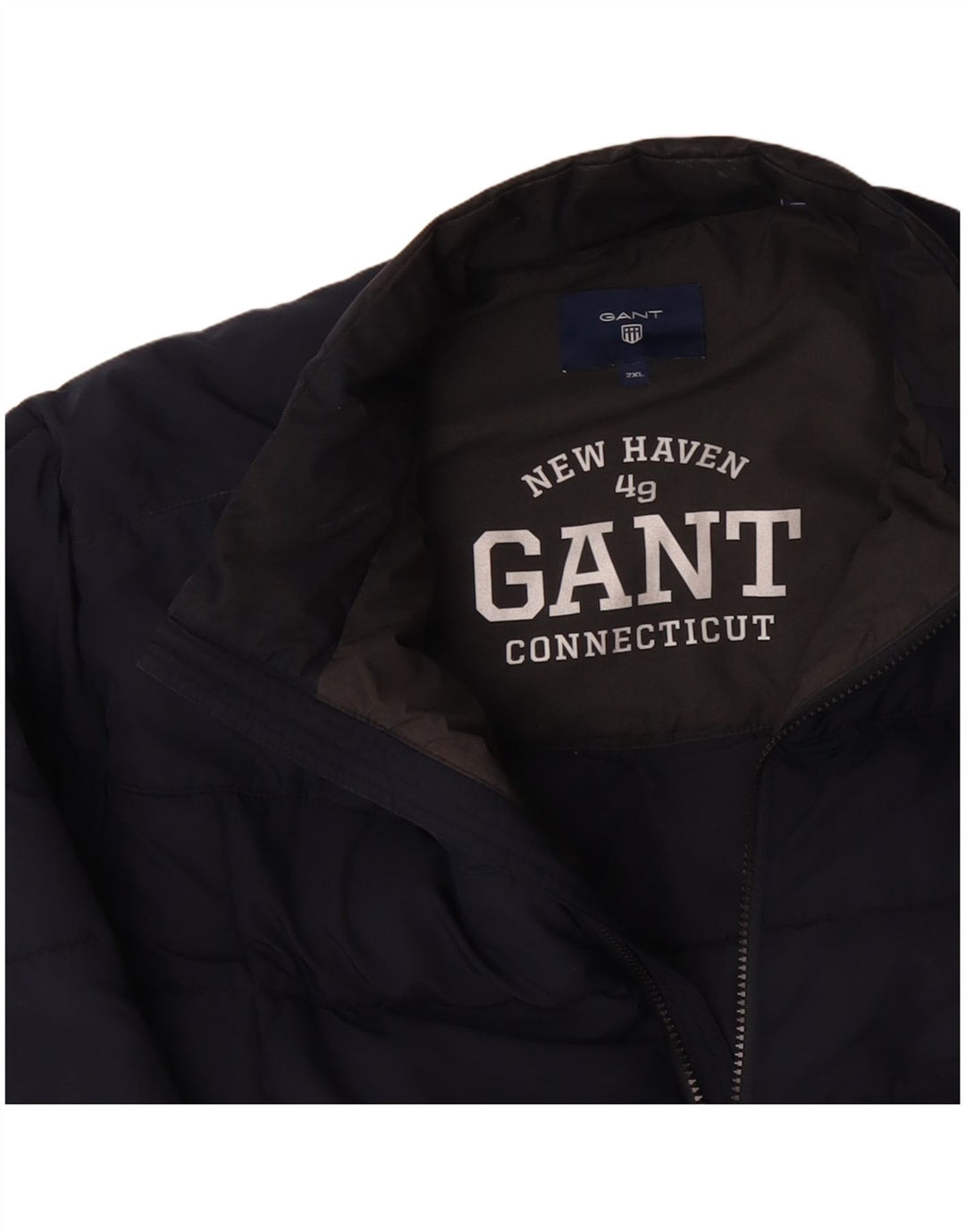 GANT Mens New Haven Padded Jacket UK 44 2XL Navy Blue Polyester