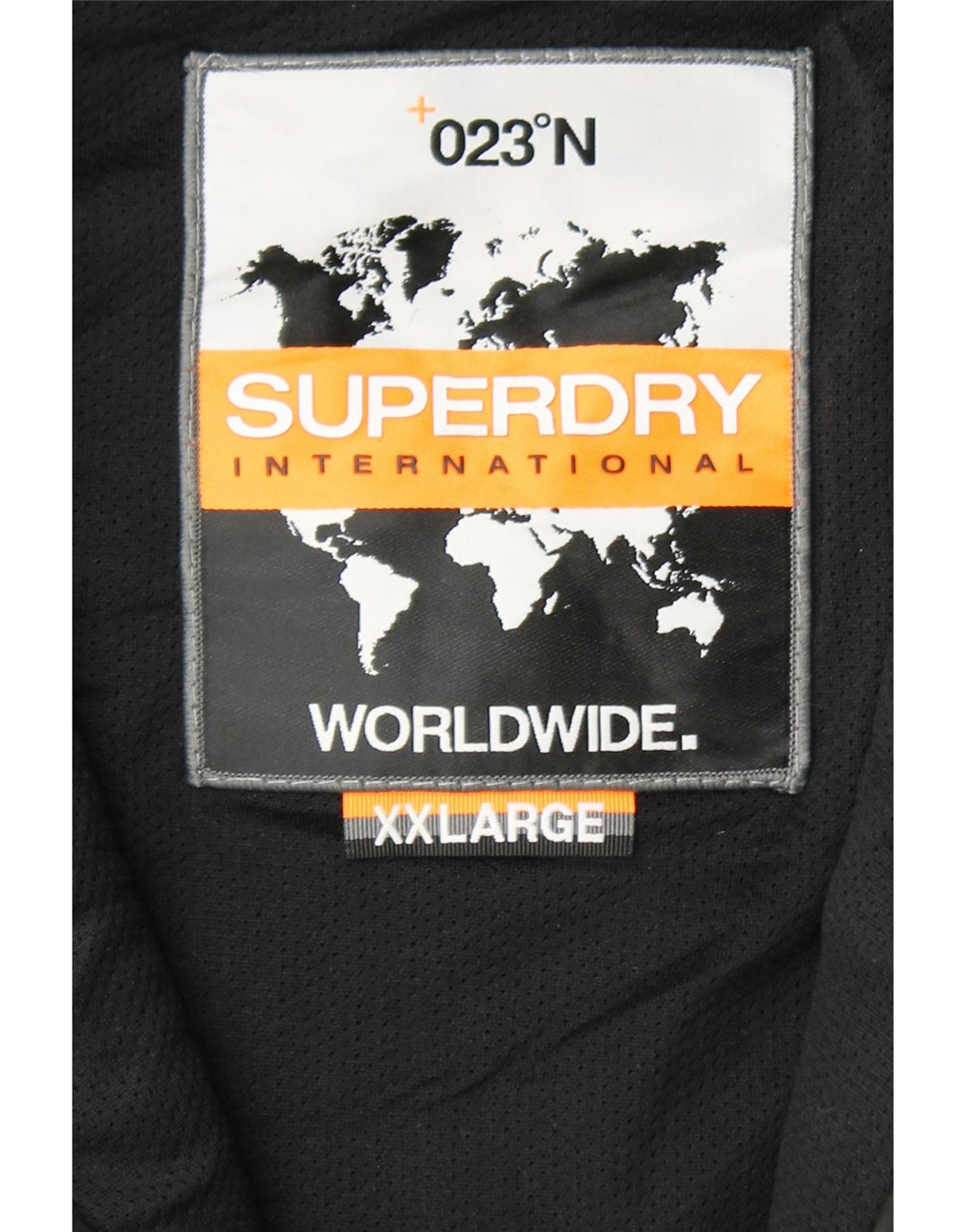 SUPERDRY Męska kurtka polarowa z kapturem UK 44 2XL Szary poliester z blokami kolorów