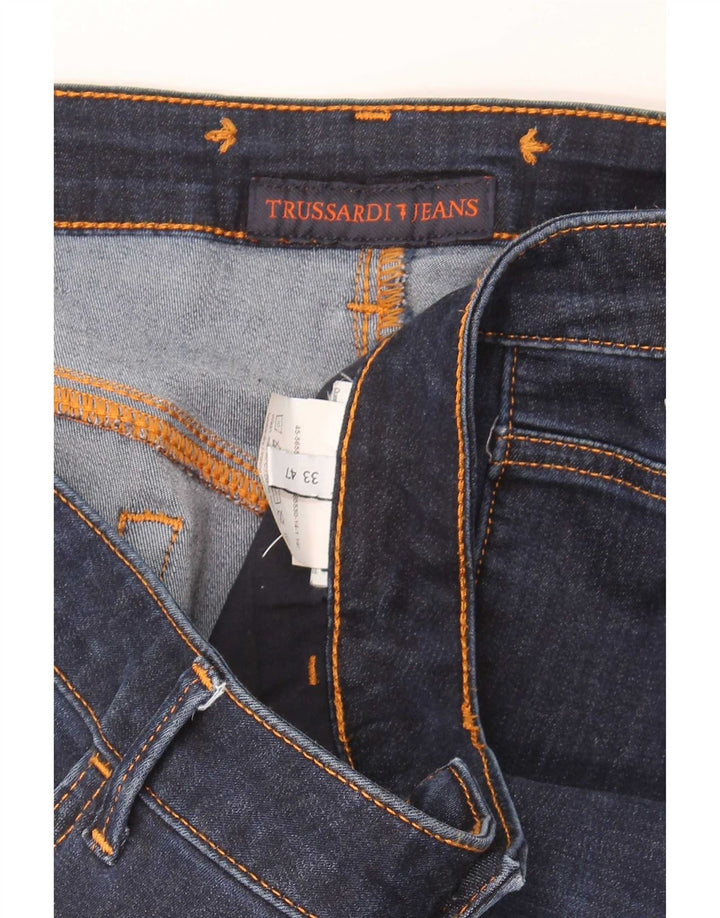 Jeansy damskie Trussardi W33 L30 granatowe