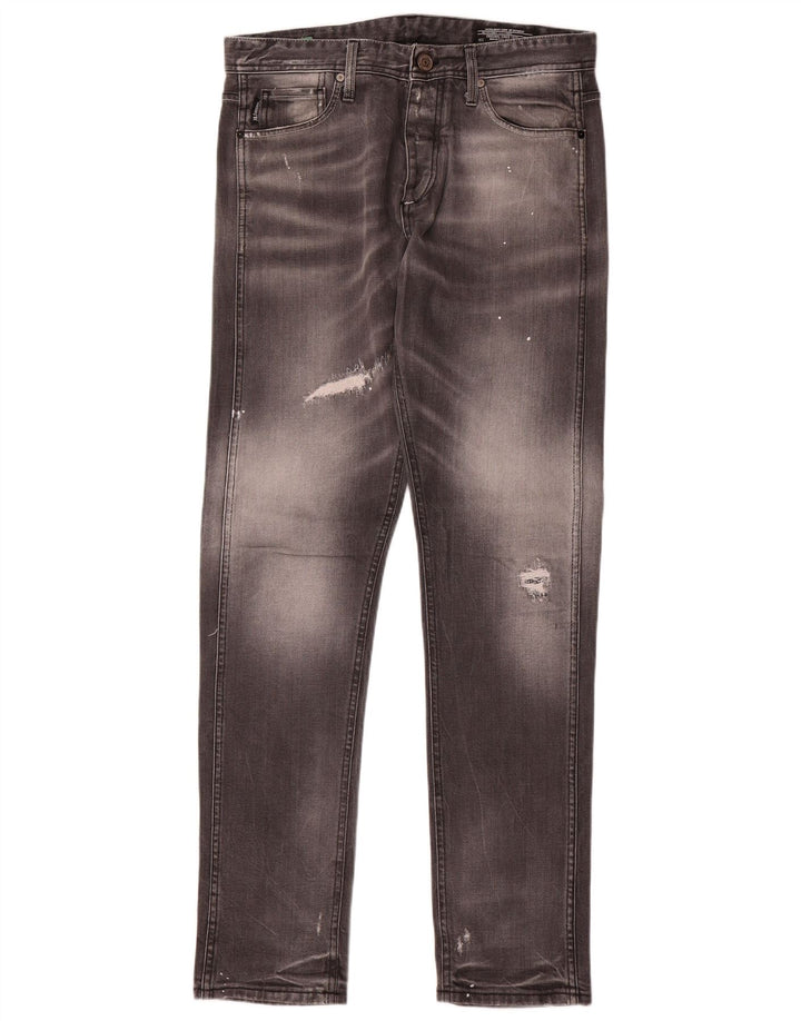 Męskie jeansy typu slim w trudnej sytuacji Jack & Jones W32 L33 szare