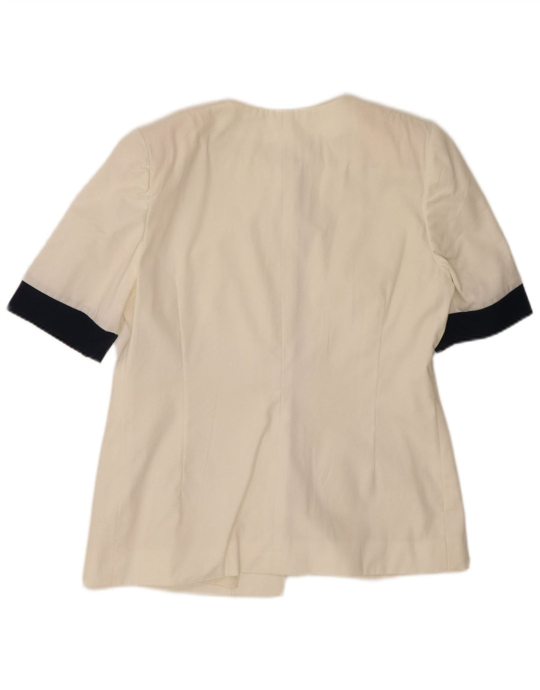 LUISA SPAGNOLI Womens Cardigan Top IT 46 Large Off White Colourblock