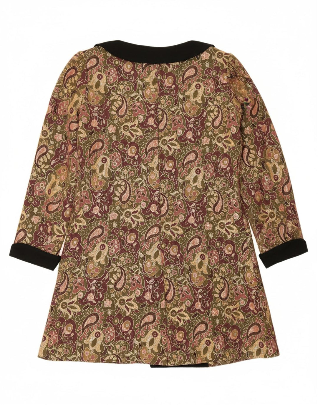 VINTAGE Womens Overcoat UK 12 Medium Multicoloured Floral