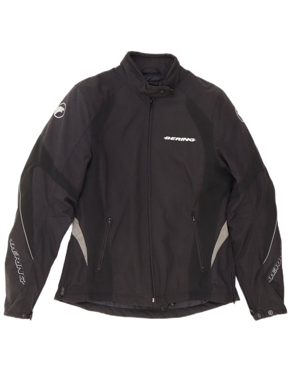 Damska kurtka BERING Graphic Racer UK 14, nylon w kolorze średniej czerni