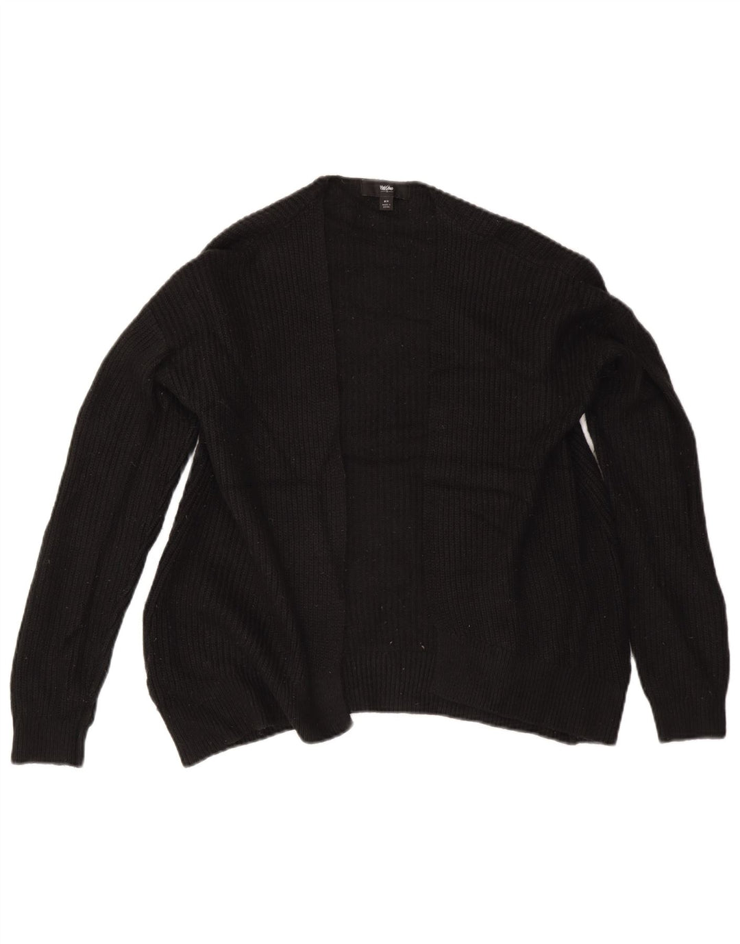 Damski sweter oversize MOSSIMO z otwartym kardiganem UK 14, średni czarny akryl