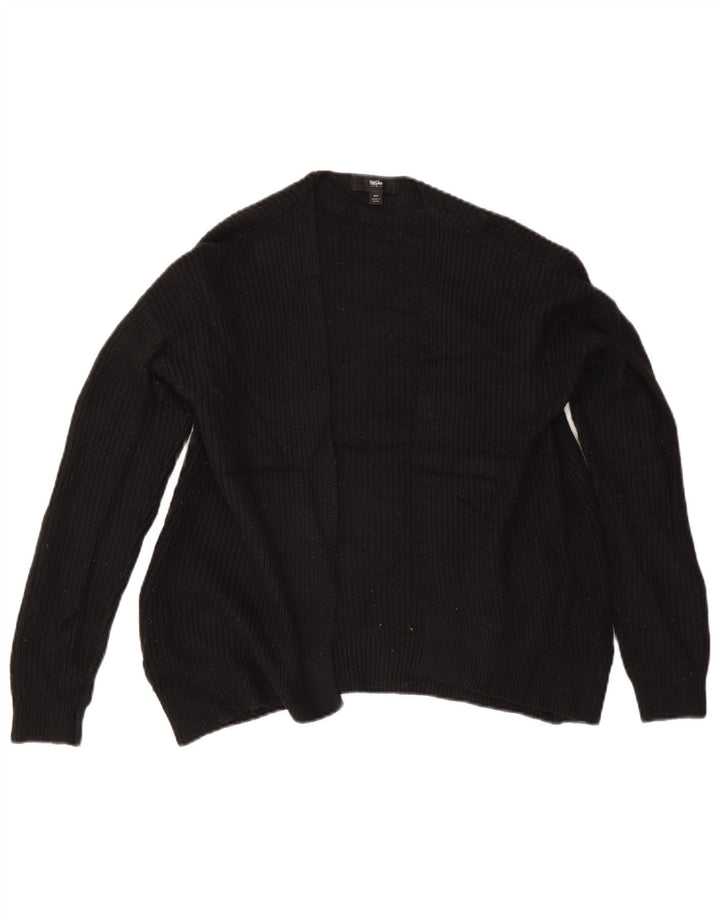 Damski sweter oversize MOSSIMO z otwartym kardiganem UK 14, średni czarny akryl