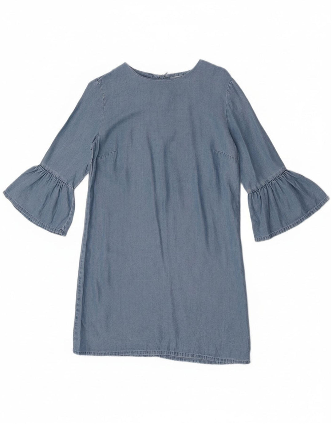 Damska sukienka z rękawem 3/4 Zara UK 10 Small Blue Lyocell