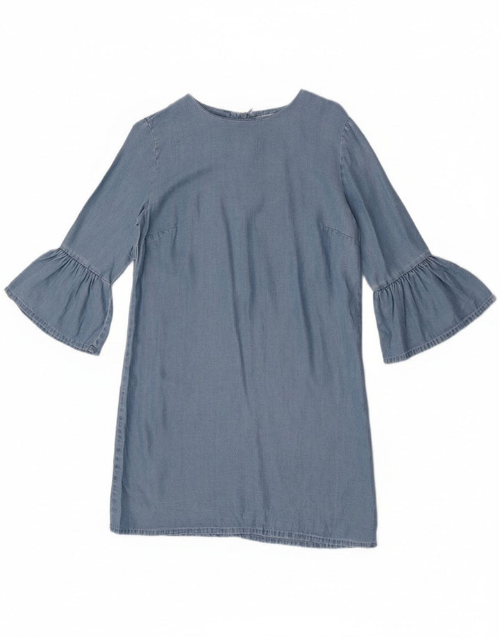 Damska sukienka z rękawem 3/4 Zara UK 10 Small Blue Lyocell