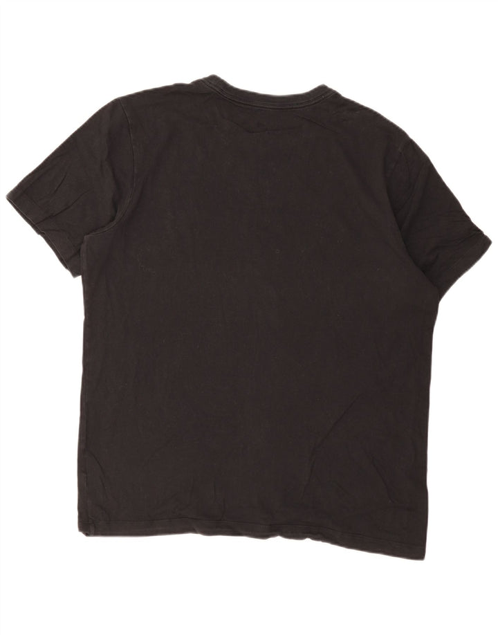 Męski T-shirt z grafiką Nike, duży, czarny, bawełniany