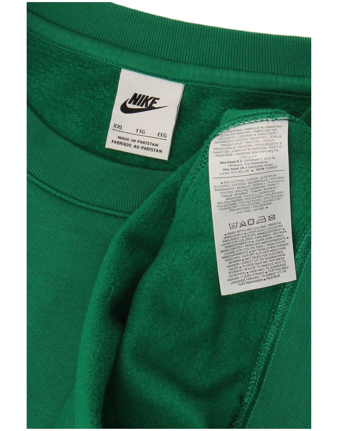 Męska bluza dresowa Nike 2XL, zielona bawełna