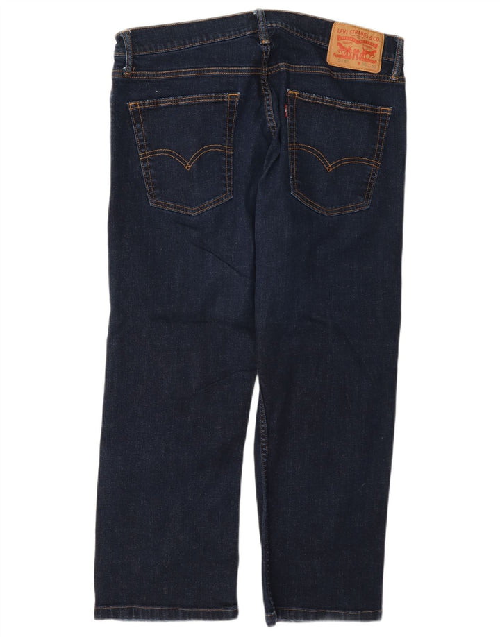 Męskie jeansy Levi's 514 Cropped W36 L25 Granatowa bawełna