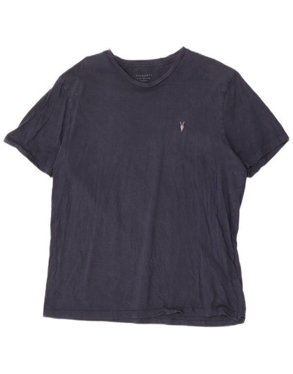 T-shirt męski All Saints o regularnym kroju, XL, granatowy, bawełniany