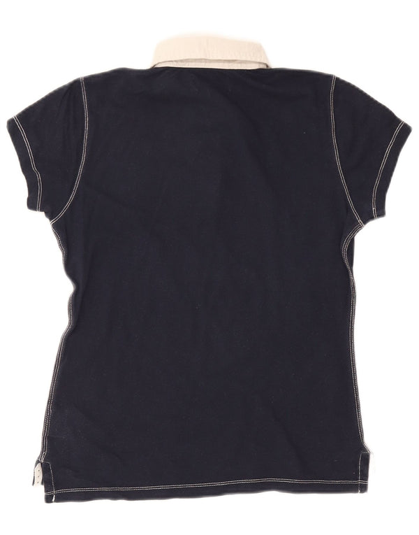 Damska koszulka polo do rugby Ralph Lauren Graphic UK 14, średnia, granatowa, bawełniana