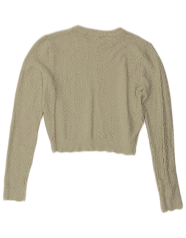 Damski sweter Zara Crop Boat Neck Sweter UK 10 Small Green Wiskoza