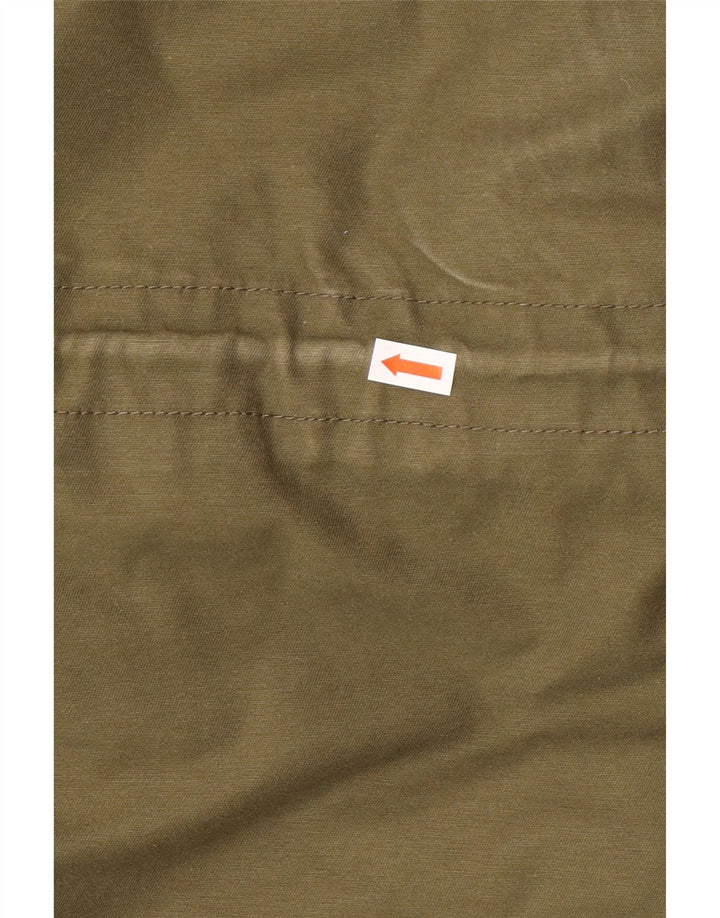 DIESEL Męska kurtka parka z kapturem UK 42 XL, bawełna khaki