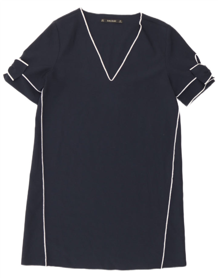 Sukienka damska Zara typu shift UK 10, mała, granatowa
