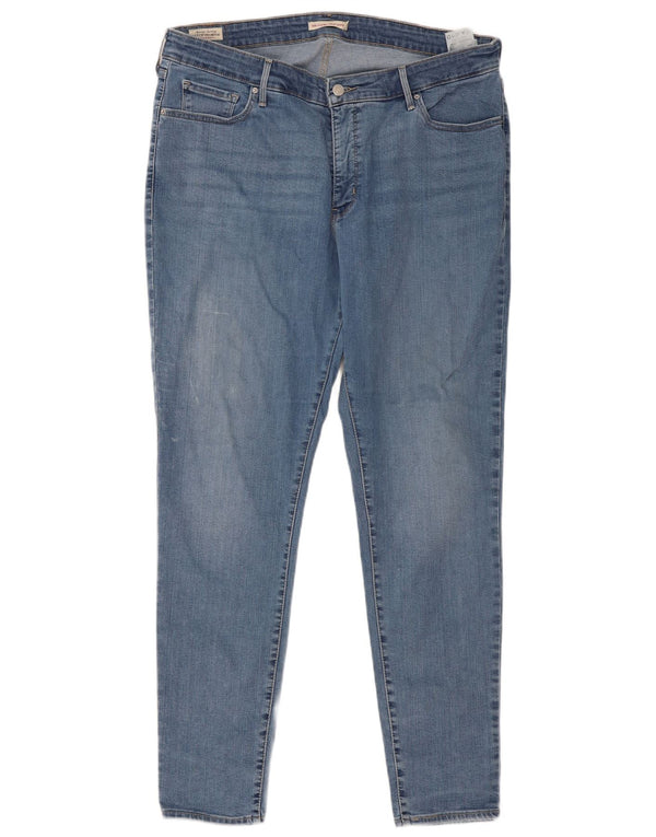 Damskie jeansy Levi's 310 Shaping Super Skinny US 22 3XL W38 L32 Niebieskie bawełniane