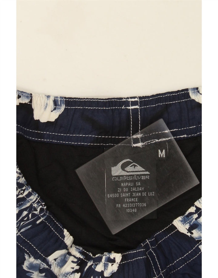 Męskie spodenki kąpielowe Quiksilver z grafiką, średni granatowy, kwiatowy poliester