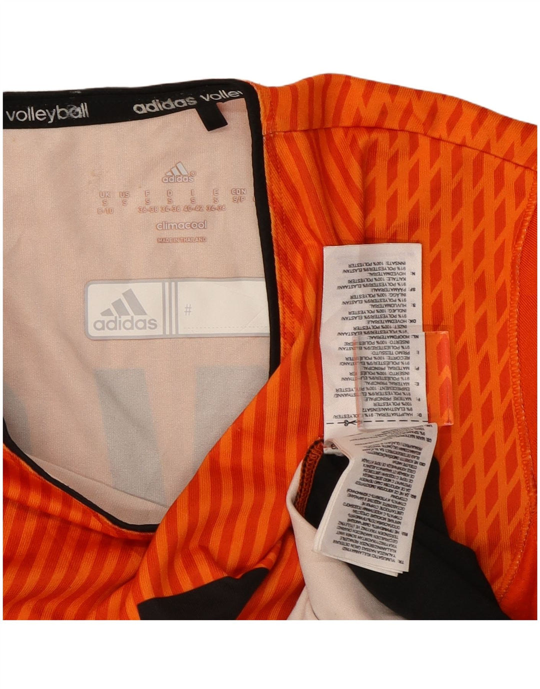 Adidas Damska Climacool Graphic Top z długim rękawem UK 10 Mały Pomarańczowy