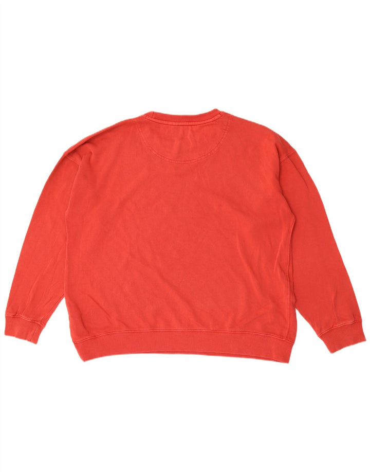 Damski sweter oversize Fat Face UK 16, duży, czerwony, bawełniany