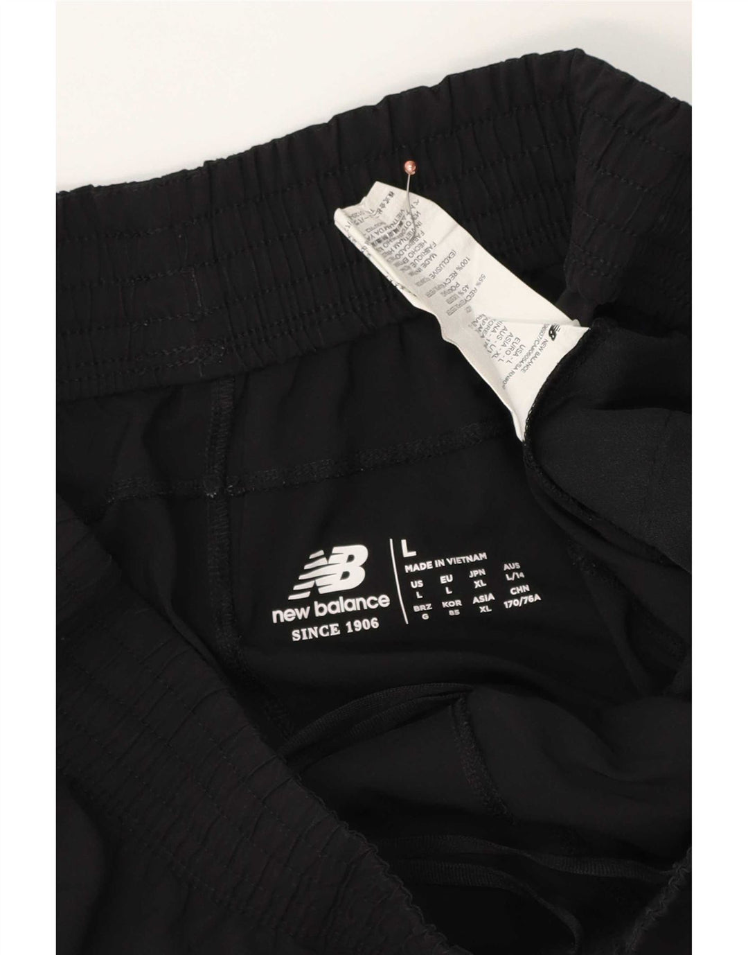 Męskie spodenki sportowe New Balance, duże, czarne, poliestrowe