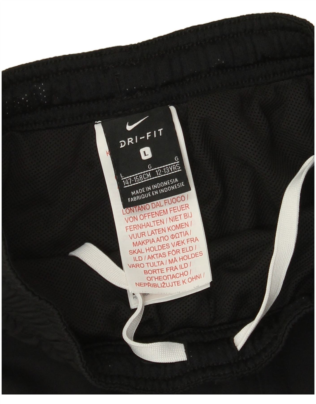 Chłopięce spodnie wiatrówkowe Nike Dri Fit na 12-13 lat, duże, czarne, poliestrowe