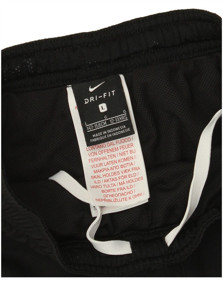Chłopięce spodnie wiatrówkowe Nike Dri Fit na 12-13 lat, duże, czarne, poliestrowe