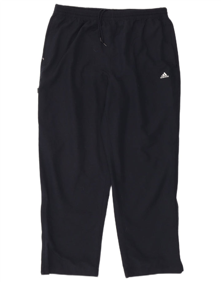 Męskie spodnie dresowe Adidas 2XL granatowe, poliestrowe