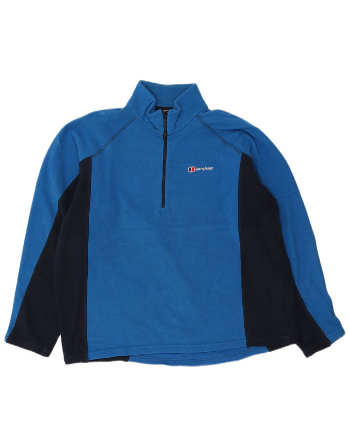 Męski sweter polarowy Berghaus z zamkiem błyskawicznym XL, niebieski, kolorowy poliester