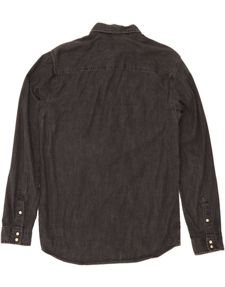 JACK & JONES Mens Denim Shirt Medium Grey Cotton Vintage Jack & Jones and Second-Hand Jack & Jones from Messina Hembry 