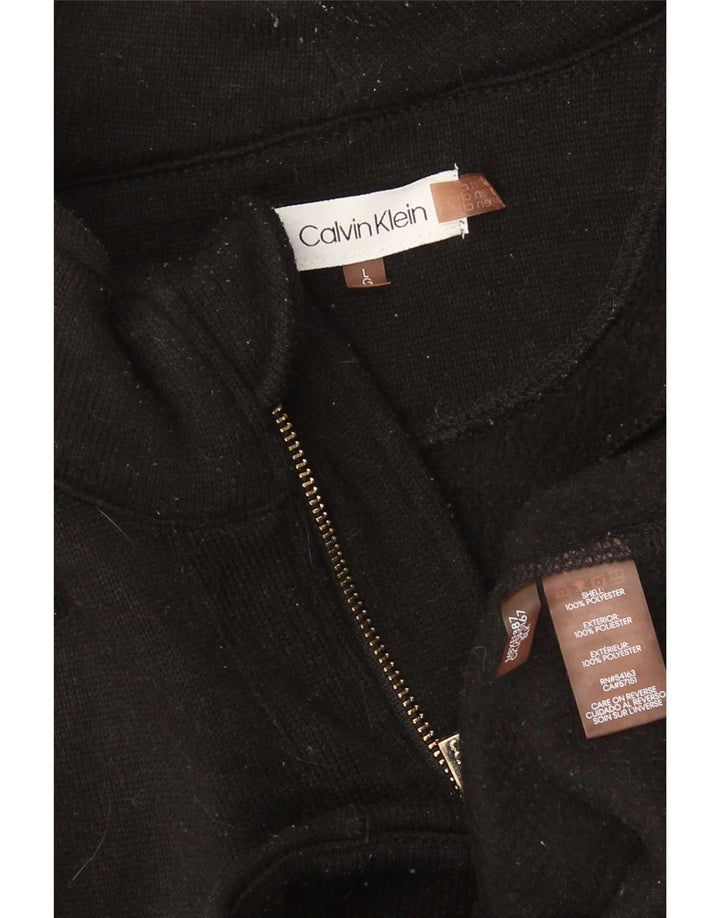 Damska kurtka dresowa Calvin Klein UK 16, duża, czarna, poliester