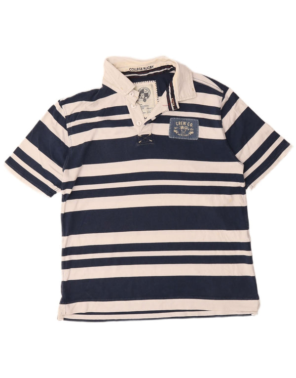 Crew Clothing Męska koszulka polo do rugby XL, bawełniana w granatowe paski
